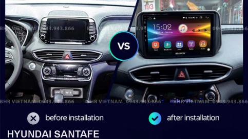 Màn hình DVD Android liền camera 360 xe Hyundai Santafe 2019 - 2020 | Bravigo Ultimate (6G+128G)  